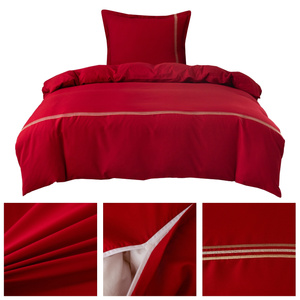 Pościel 140 x 200 2cz Gładka Z Haftem Lumera 07