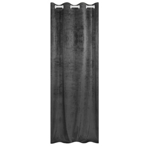 Curtain 140 x 250 Decorative Velvet Soft Graphite