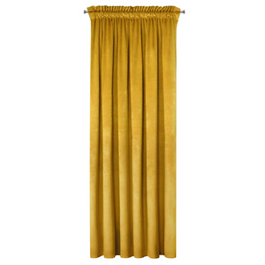 Decorative Curtain D91 Rosa On Tape 140 x 300 Mustard