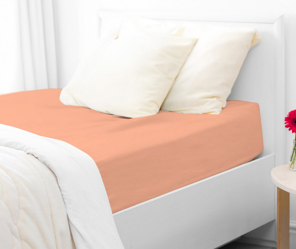 Prześcieradło Jersey z Gumką 010_D Łosoś 140x200