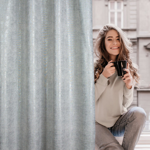 Curtain 140 x 280 Decorative Tape Blanka Silver