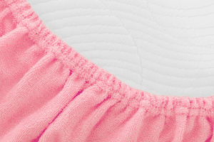 Terry Bed Sheet with Eraser 012_D Light Pink 180x200