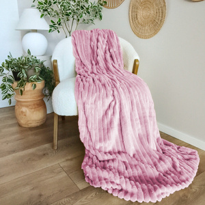 Blanket 160 x 200 Microfiber Stamped Stripes Nuvio 15