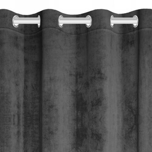 Curtain 140 x 250 Decorative Velvet Soft Graphite