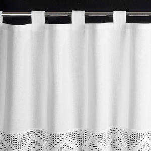 Isaac Decorative Curtain on Braces 60 x 150 White