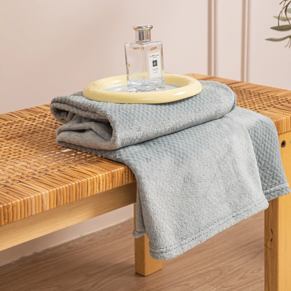 Blanket 200 x 220 Plush Microfiber Willy Grey