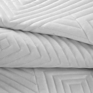 Narzuta 170 x 210 Dekoracyjna Welurowa Sofia2 Biała