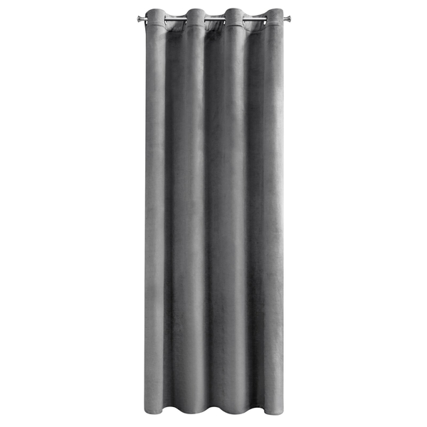 Curtain 140 x 250 Decorative Velvet Rosa Steel