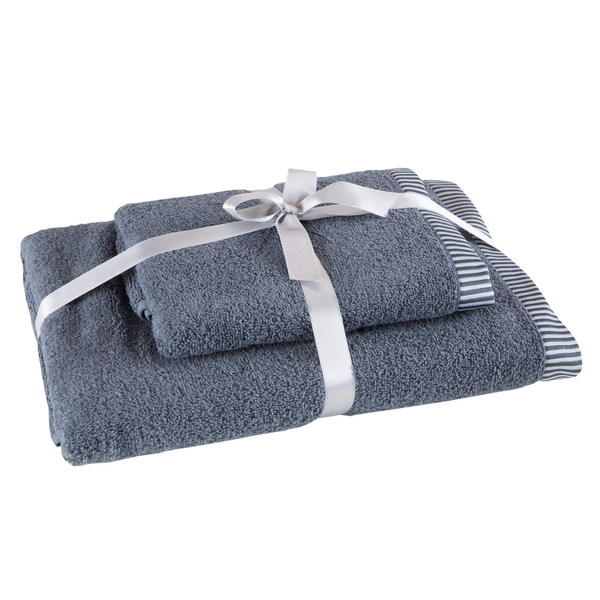 Set of Towels 2 pcs Kos 50x90 70x140 Graphite