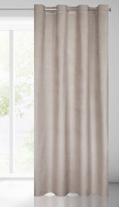 Velvet Darcy Curtain 140 x 250 Beige Spillover