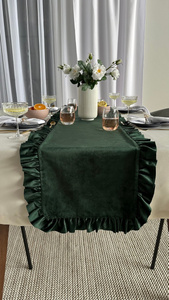 Table Runner 40 x 180 Decorative with Ruffles Ligia 04