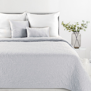 Quilted Decorative Bedspread 220 x 240 Len4 Silver