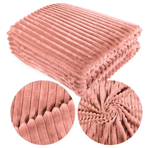 Blanket 200 x 220 Microfiber Embossed Ardea Stripes 59