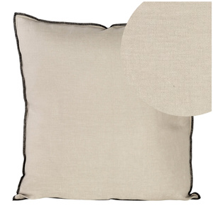 Decorative Linen Pillowcase 45 x 45 5C Beige+Black