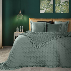 Bedspread 170 x 210 Decorative quilted pattern Libi C. Mint