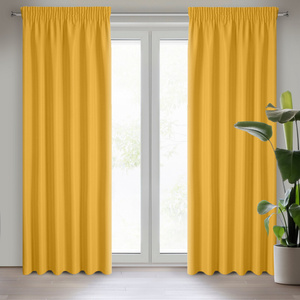 Rita Decorative Tape Curtain 140 x 270 Mustard
