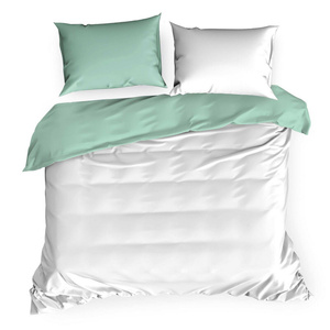 Bedding 160 x 200 3pc Satin Nova3 White + Mint