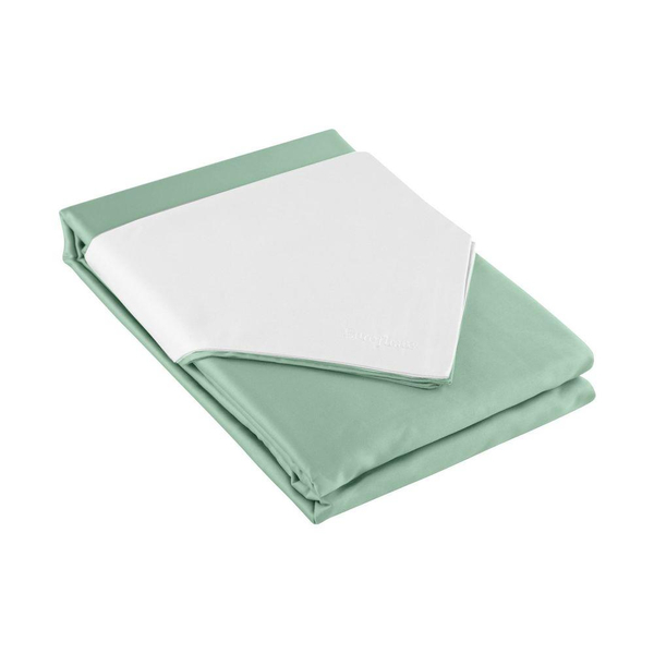 Pościel 140 x 200 2cz Satynova Nova3 Biały + Mięta