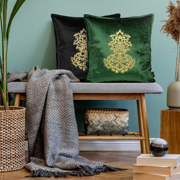 Poszewka 45 x 45 Dekoracyjna Welwet ROYAL4 Niebiesk