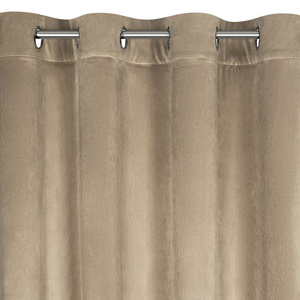 Curtain 140 x 250 Velvet with Ruffle Carli C.Beige