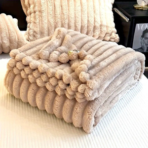 Blanket 160 x 200 Microfiber Plush Shirley Stripes 04