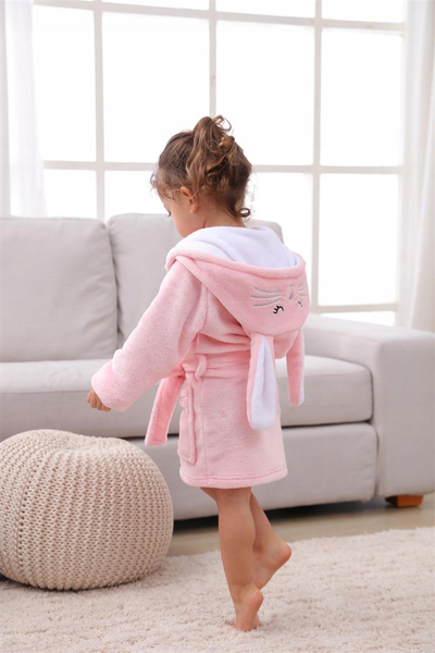 Children's Bathrobe with Hood M 120 Hare