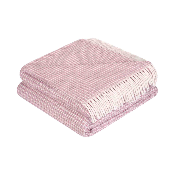 Koc 150 x 200 Bawełniano-Akrylowy Check Puder