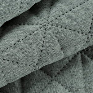 Bedspread 170 x 210 Quilted Linen2 Mint
