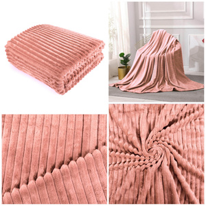 Blanket 200 x 220 Microfiber Embossed Ardea Stripes 59