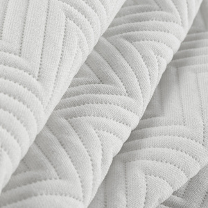 Bedspread 200 x 220 Quilted Linen3 White