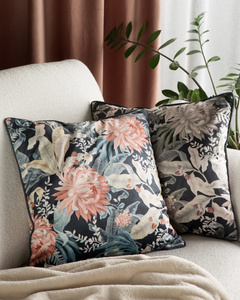 Cushion cover 45 x 45 Decorative Velvet 113 Black+Poma