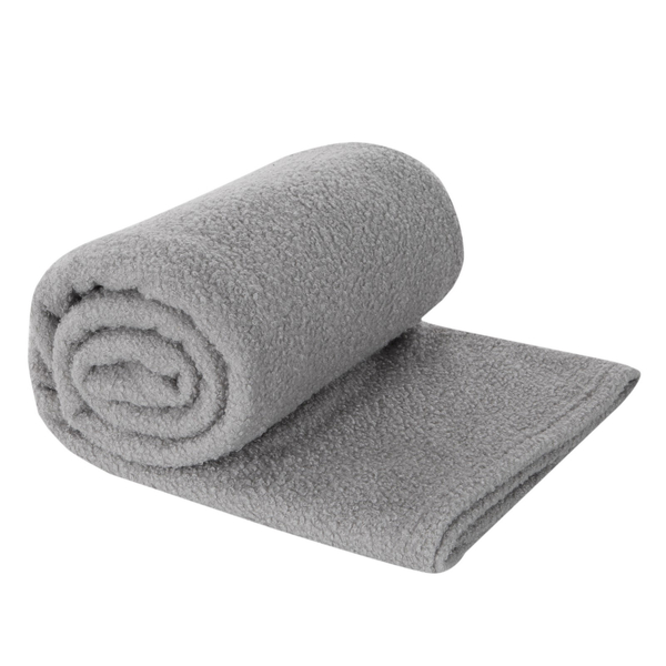 Koc 170 x 210 Mikrofibra Boucle Bukla Srebrny