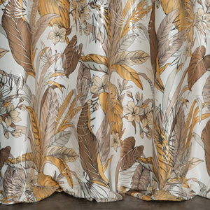 Curtain 140 x 250 Decorative Adel White+Silver