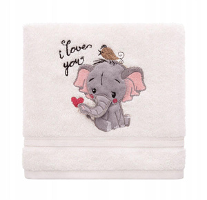 Towel 50 x 90 Children's Cotton 450g Elephant