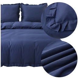 Bedding 220 x 200 3 pcs Cotton with Ruffles Lynda 01