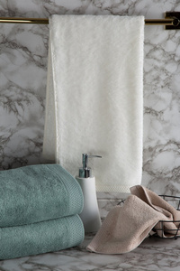 Towel 30 x 50 Bath Frotte Harmony 02 Silver