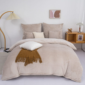 Bedding 160 x 200 3pc Microfiber Teddy Bear Cozy Beige