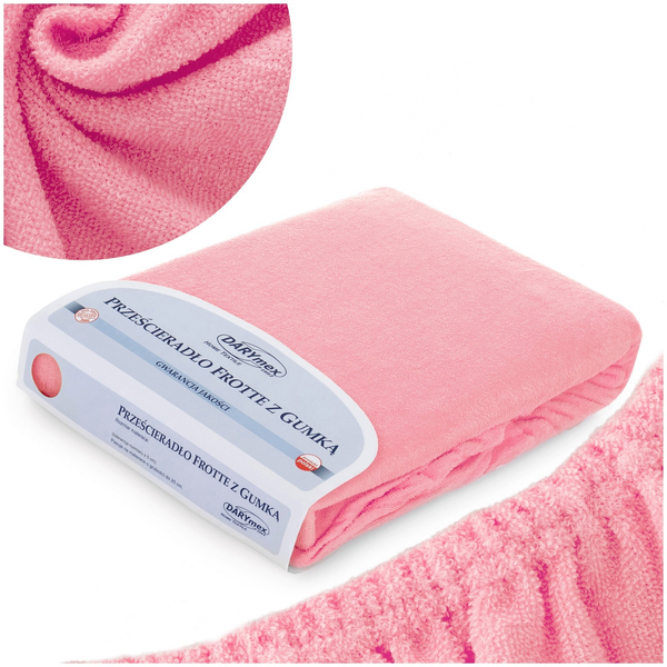 Prześcieradło Frotte z Gumką 012_D Jasny Róż 160x200