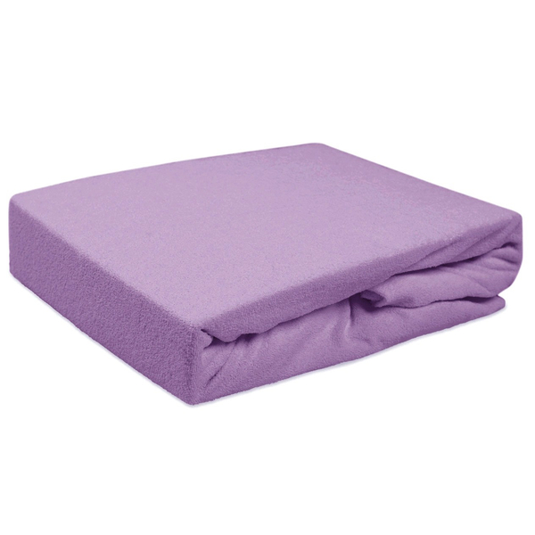 Terry Bed Sheet with Eraser 135_D Light Purple 180x200