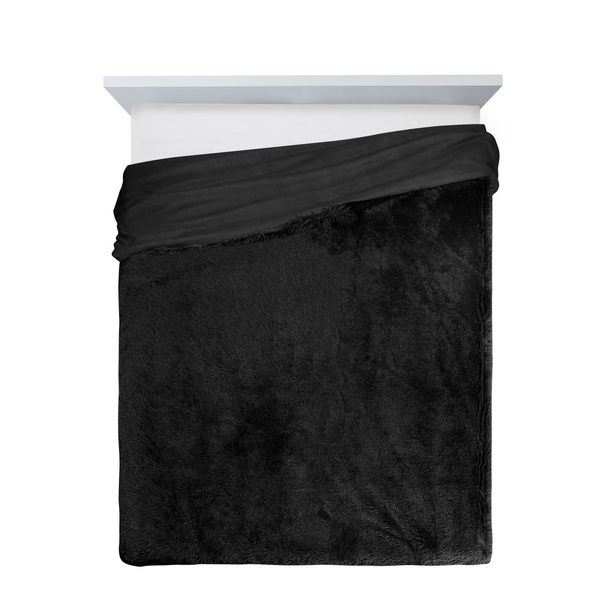 Blanket 70 x 160 Double-sided Fur Tifany1 Black