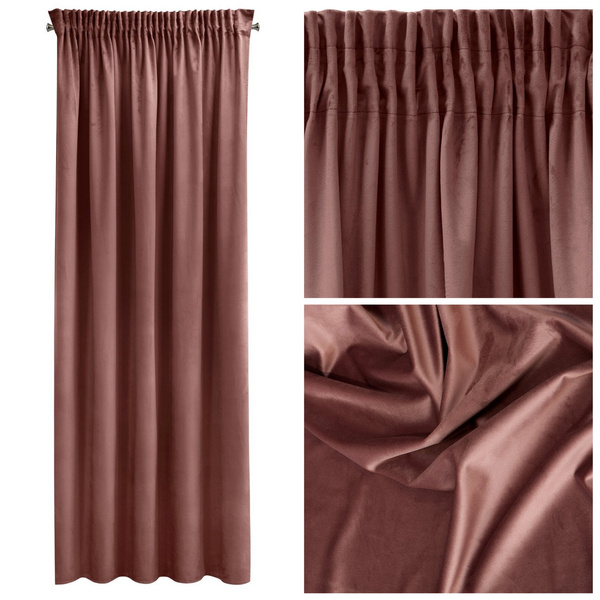 Zasłona 140 x 270 Dekoracyjna Pierre Cardin Sibel C.Róż