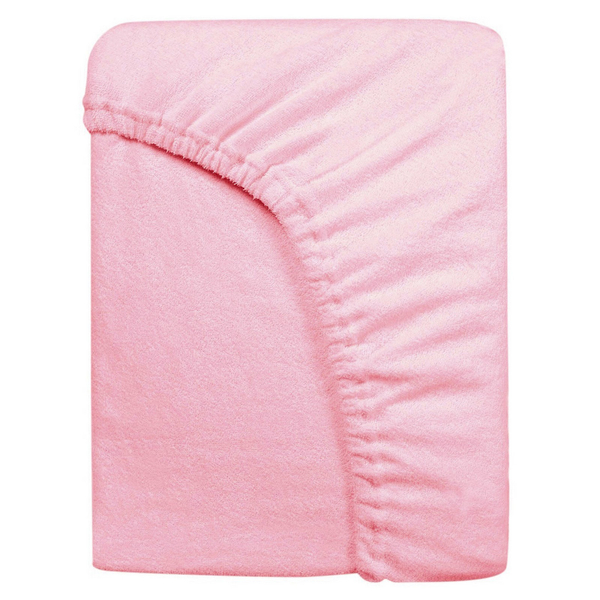 Terry sheet with elastic 006_D Pink 200x220