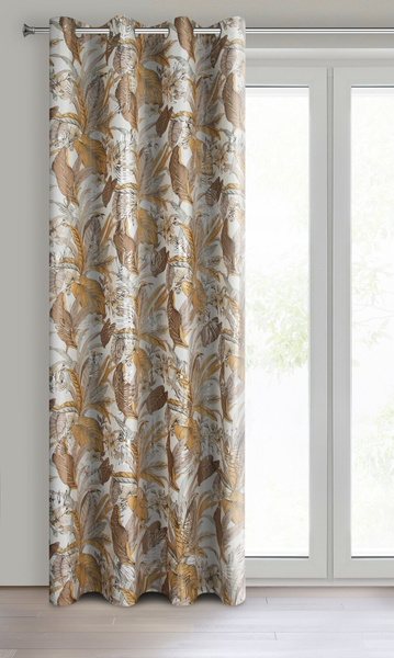 Zasłona 140 x 250 Dekoracyjna Adel Biały+Srebrny