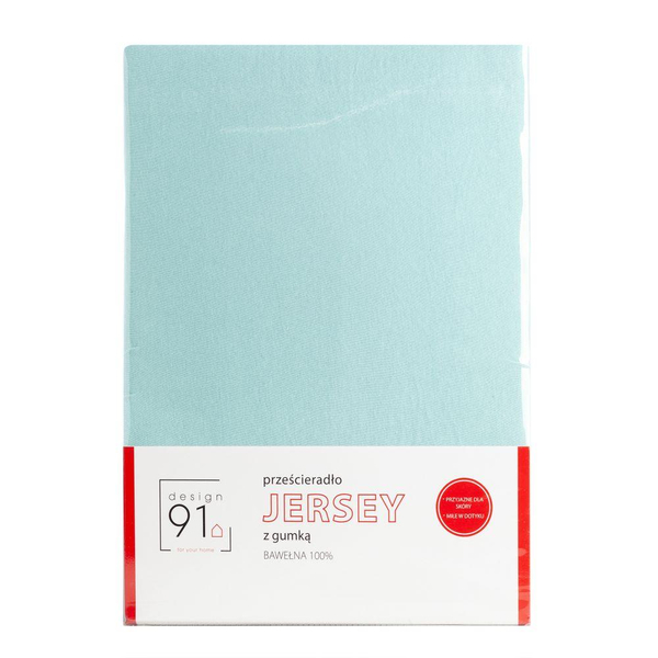 Prześcieradło z Gumką Jersey D91 180x200 w.30 Mięta