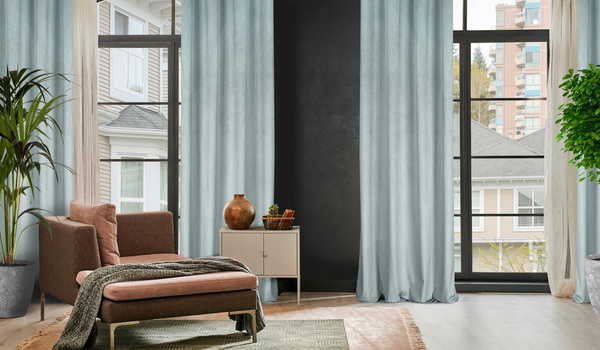 Zasłona Velvet Lili 140 x 250 Przelotka Niebieski