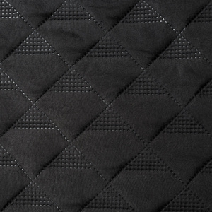 Narzuta 170 x 210 Pikowana Falbanka Vanesa Czarny