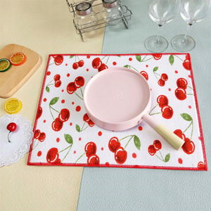 Drain Mat 38 x 51 for Drying Dishes Cherry