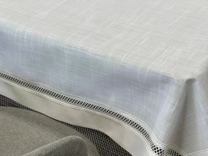 Stain-Resistant Tablecloth 110 x 160 with Lace Nela 549