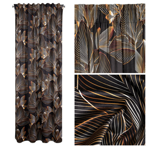Curtain 140 x 270 Decorative Larisa Black