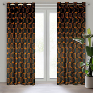 Velvet Pola Curtain 140 x 250 Drawstring Black+Rud